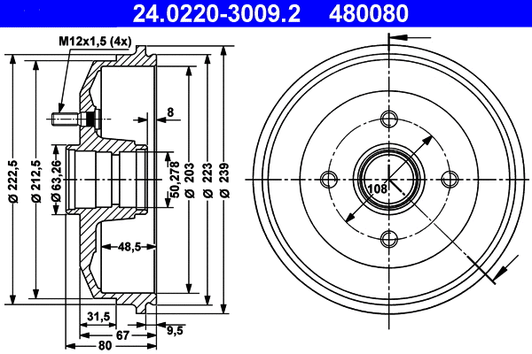 Brake Drum (24.0220-3009.2)