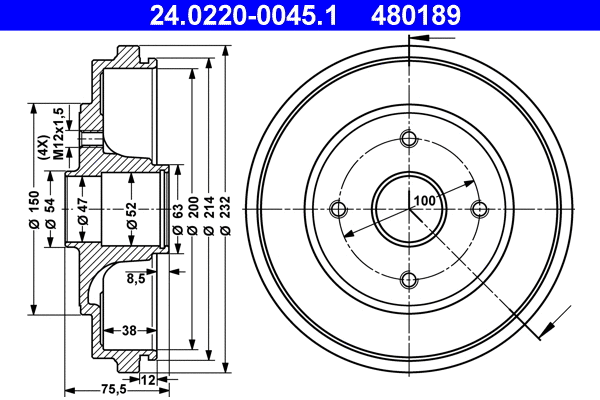 Brake Drum (24.0220-0045.1)