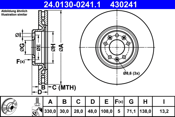 Brake Disc (24.0130-0241.1)