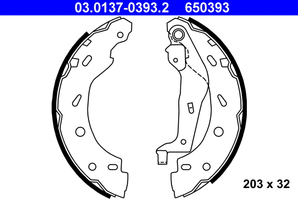 Brake Shoe Set (03.0137-0393.2)