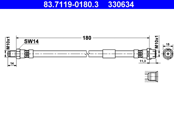 Brake Hose (83.7119-0180.3)