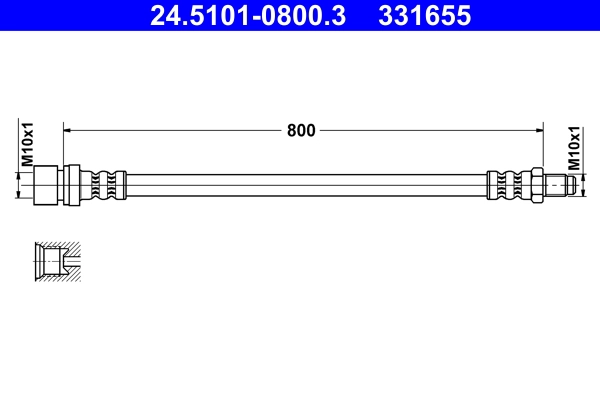 Brake Hose (24.5101-0800.3)