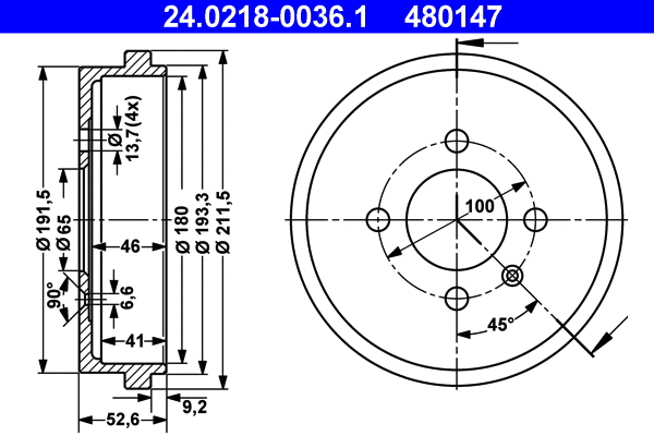 Brake Drum (24.0218-0036.1)