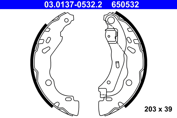 Brake Shoe Set (03.0137-0532.2)