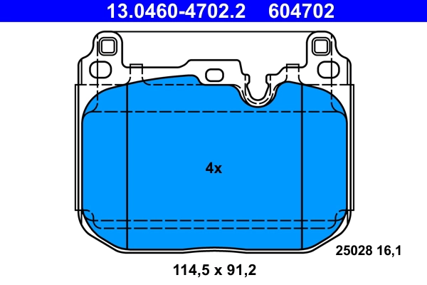 Brake Pad Set, disc brake (13.0460-4702.2)