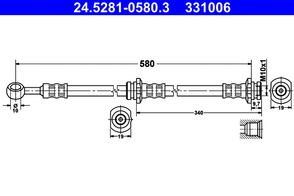 Brake Hose (24.5281-0580.3)