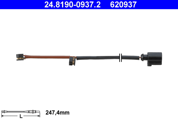 Warning Contact, brake pad wear (24.8190-0937.2)