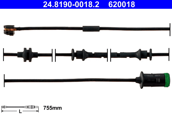 Warning Contact, brake pad wear (24.8190-0018.2)
