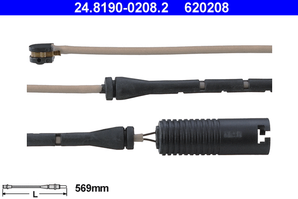 Warning Contact, brake pad wear (24.8190-0208.2)