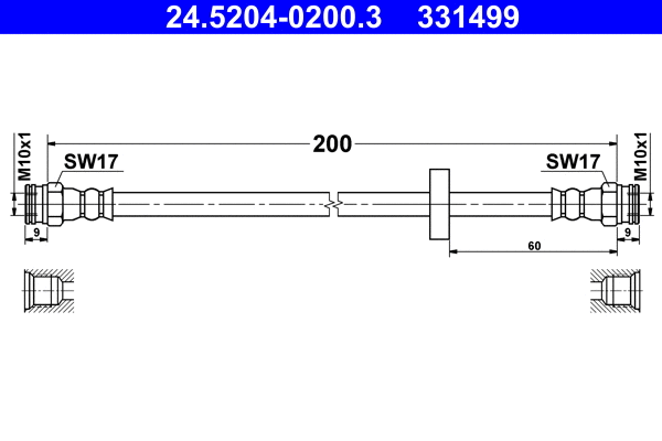 Brake Hose (24.5204-0200.3)