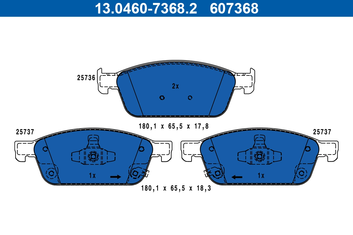 Brake Pad Set, disc brake (13.0460-7368.2)