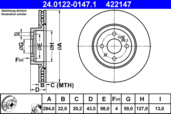 Brake Disc (24.0122-0147.1)