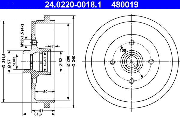 Brake Drum (24.0220-0018.1)