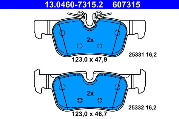 Brake Pad Set, disc brake (13.0460-7315.2)