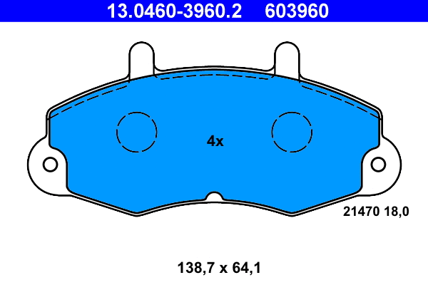 Brake Pad Set, disc brake (13.0460-3960.2)