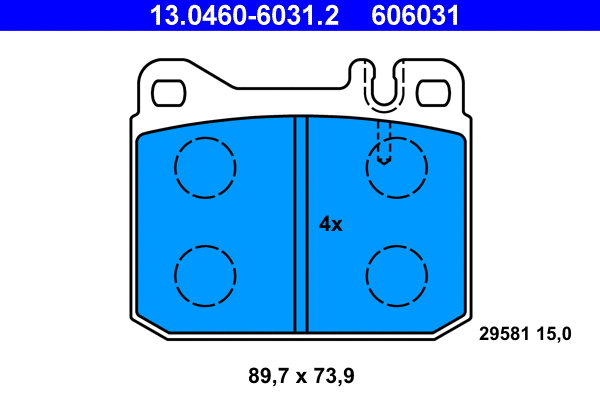 Brake Pad Set, disc brake (13.0460-6031.2)