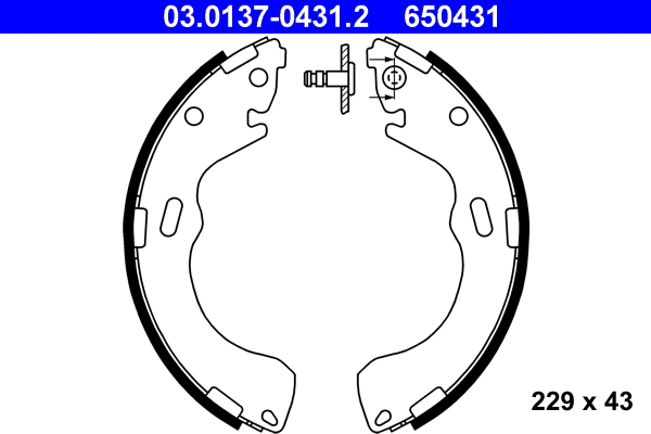 Brake Shoe Set (03.0137-0431.2)
