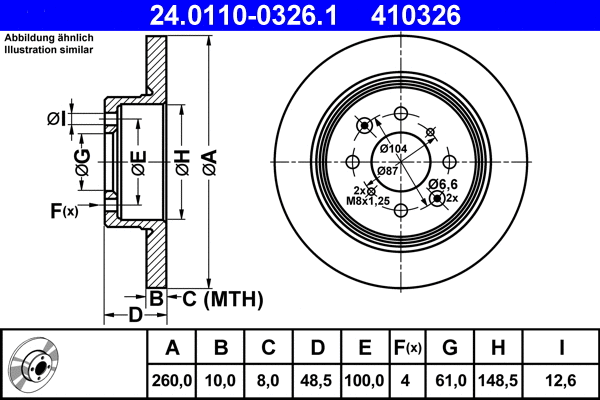 Brake Disc (24.0110-0326.1)
