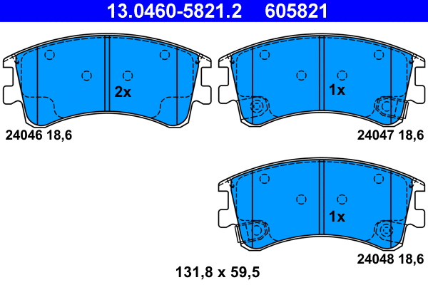 Brake Pad Set, disc brake (13.0460-5821.2)