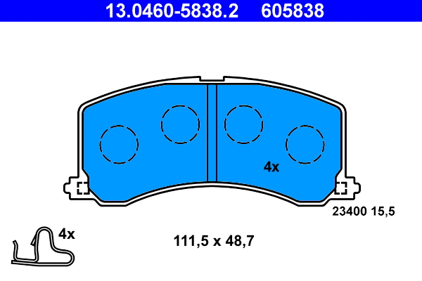 Brake Pad Set, disc brake (13.0460-5838.2)