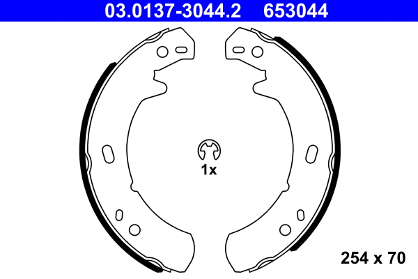 Brake Shoe Set, parking brake (03.0137-3044.2)