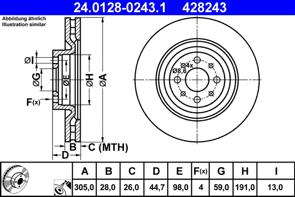 Brake Disc (24.0128-0243.1)