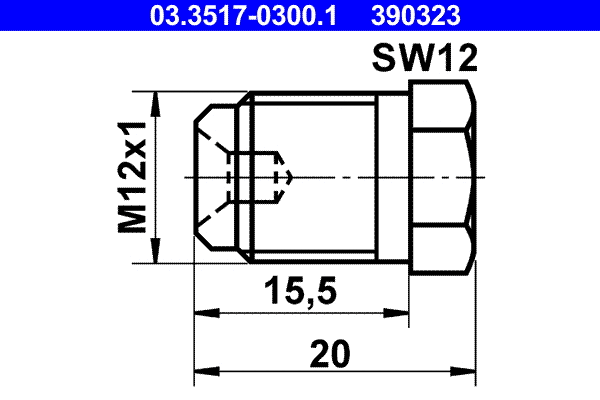 Screw Plug, brake master cylinder (03.3517-0300.1)