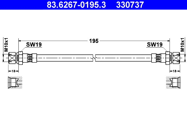 Brake Hose (83.6267-0195.3)