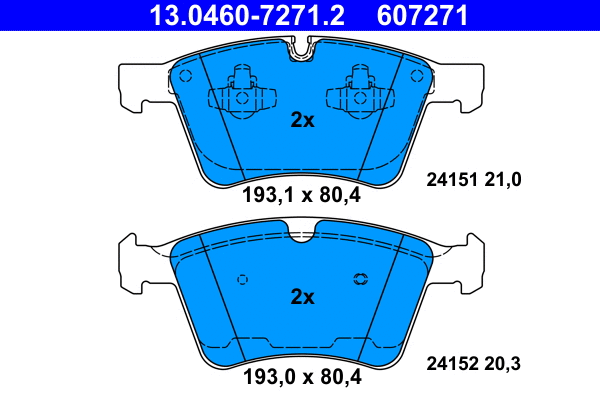 Brake Pad Set, disc brake (13.0460-7271.2)