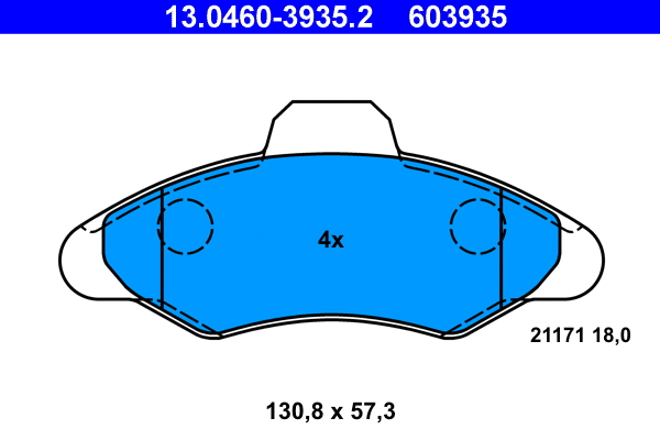 Brake Pad Set, disc brake (13.0460-3935.2)