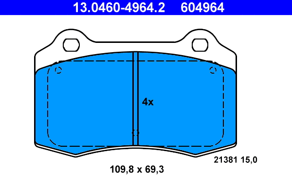 Brake Pad Set, disc brake (13.0460-4964.2)