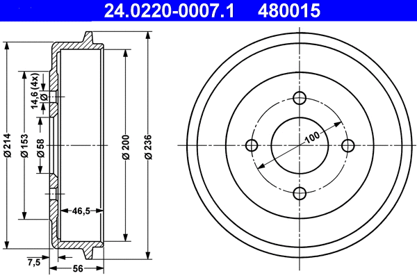 Brake Drum (24.0220-0007.1)
