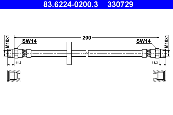 Brake Hose (83.6224-0200.3)