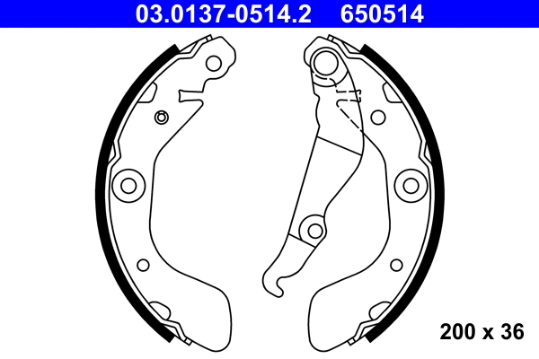 Brake Shoe Set (03.0137-0514.2)