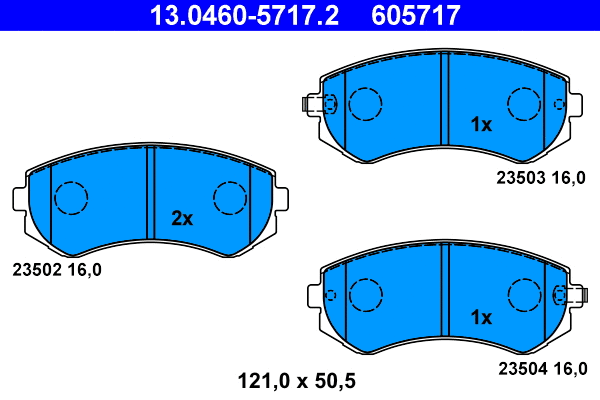 Brake Pad Set, disc brake (13.0460-5717.2)