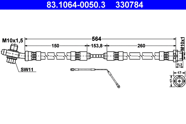 Brake Hose (83.1064-0050.3)