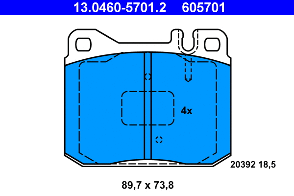 Brake Pad Set, disc brake (13.0460-5701.2)