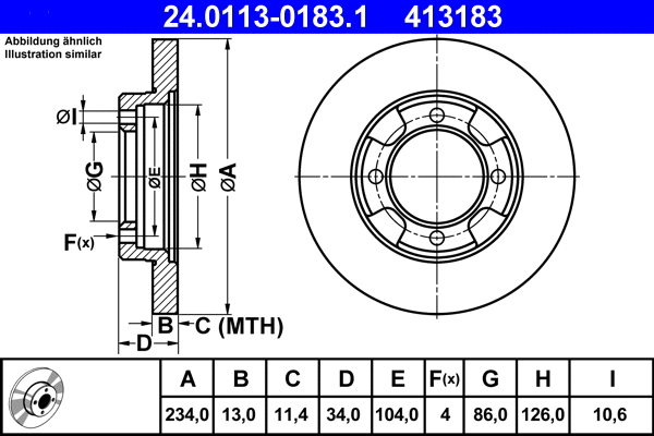 Brake Disc (24.0113-0183.1)