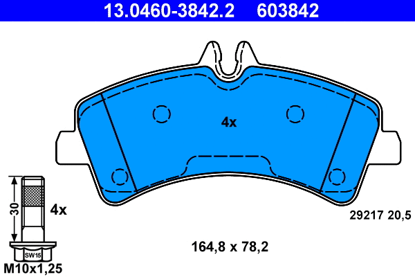 Brake Pad Set, disc brake (13.0460-3842.2)