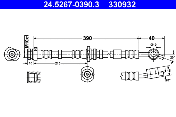 Brake Hose (24.5267-0390.3)