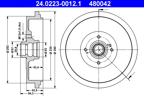 Brake Drum (24.0223-0012.1)