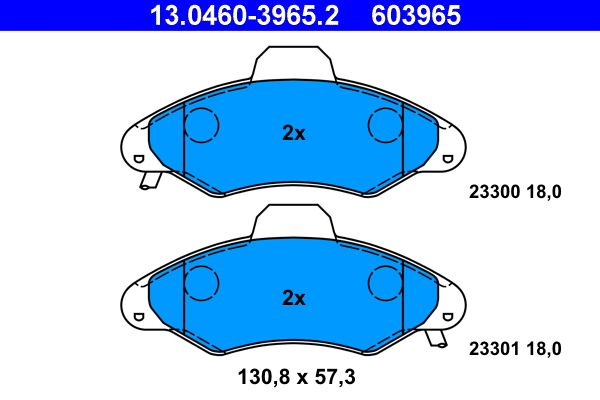 Brake Pad Set, disc brake (13.0460-3965.2)