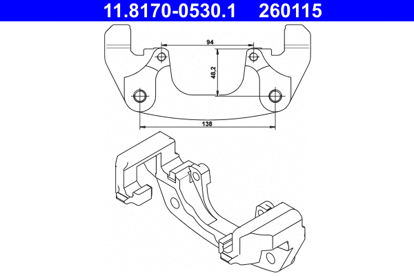 Bracket, brake caliper (11.8170-0530.1)