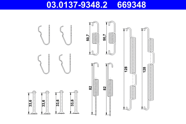 Accessory Kit, parking brake shoes (03.0137-9348.2)