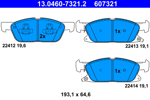 Brake Pad Set, disc brake (13.0460-7321.2)