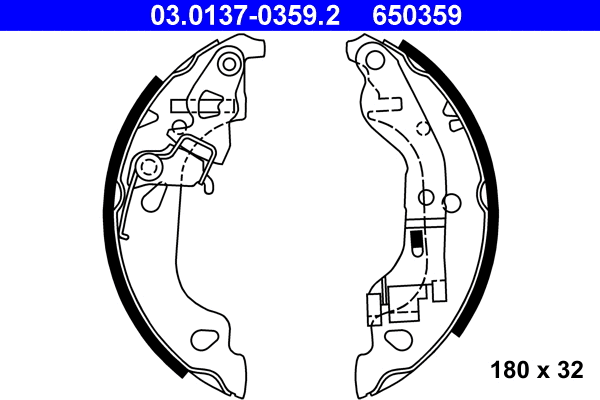 Brake Shoe Set (03.0137-0359.2)