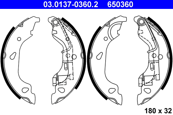 Brake Shoe Set (03.0137-0360.2)