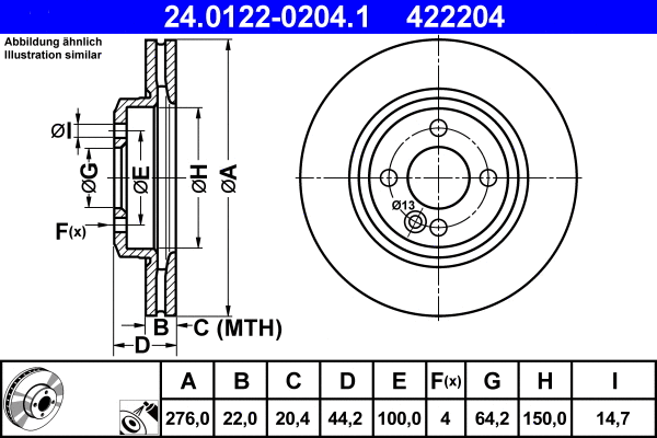 Brake Disc (24.0122-0204.1)