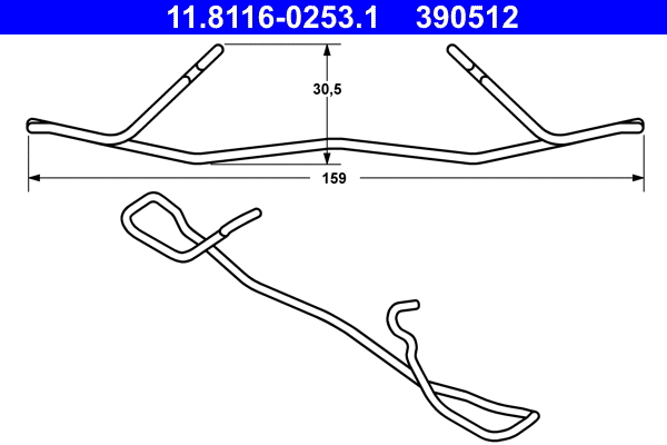 Spring, brake caliper (11.8116-0253.1)