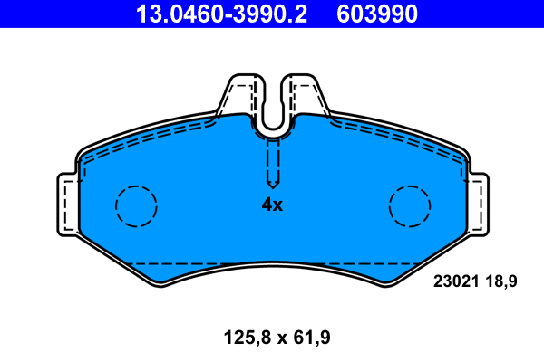 Brake Pad Set, disc brake (13.0460-3990.2)
